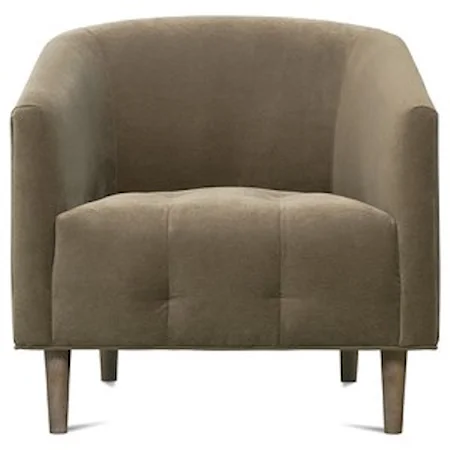 Contemporary Barrel Chair with Tufting